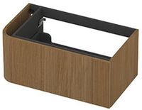 INK - Links Afgeronde Onderkast Fineer 1 Lade Softclose met Gefreesd Front Tbv Grepen - 800x450x350 Mm - Light Veneer