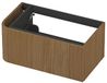INK - Links Afgeronde Onderkast Fineer 1 Lade Softclose met Gefreesd Front Tbv Grepen - 800x450x350 Mm - Light Veneer