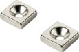TRU COMPONENTS W10L10T3-M3 Aimant permanent Rectangulaire (l x l x h) 10 x 10 x 3 mm N35 Température limite (max.): 80 °C