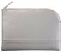 RHODIA 116621C - Etui met Ritssluiting in Imitatieleer - Zilver - Maat M (16 x 22 cm)