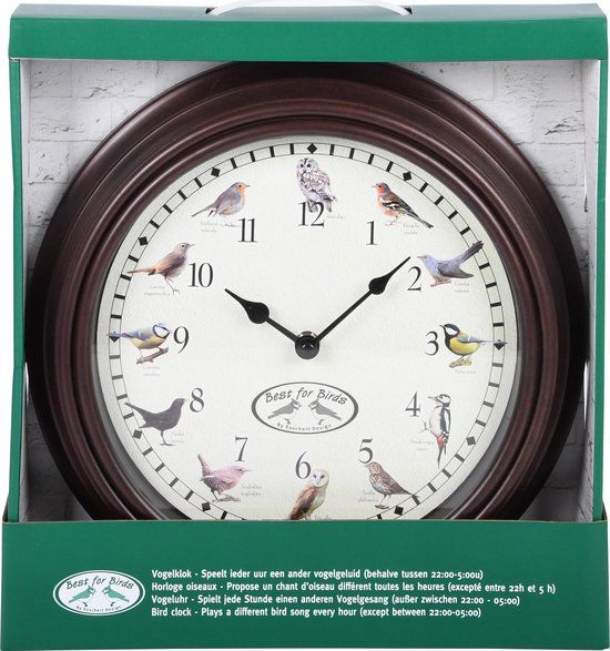 Esschert Design Klok - Boerderijdierengeluiden - 30 cm - Multikleur