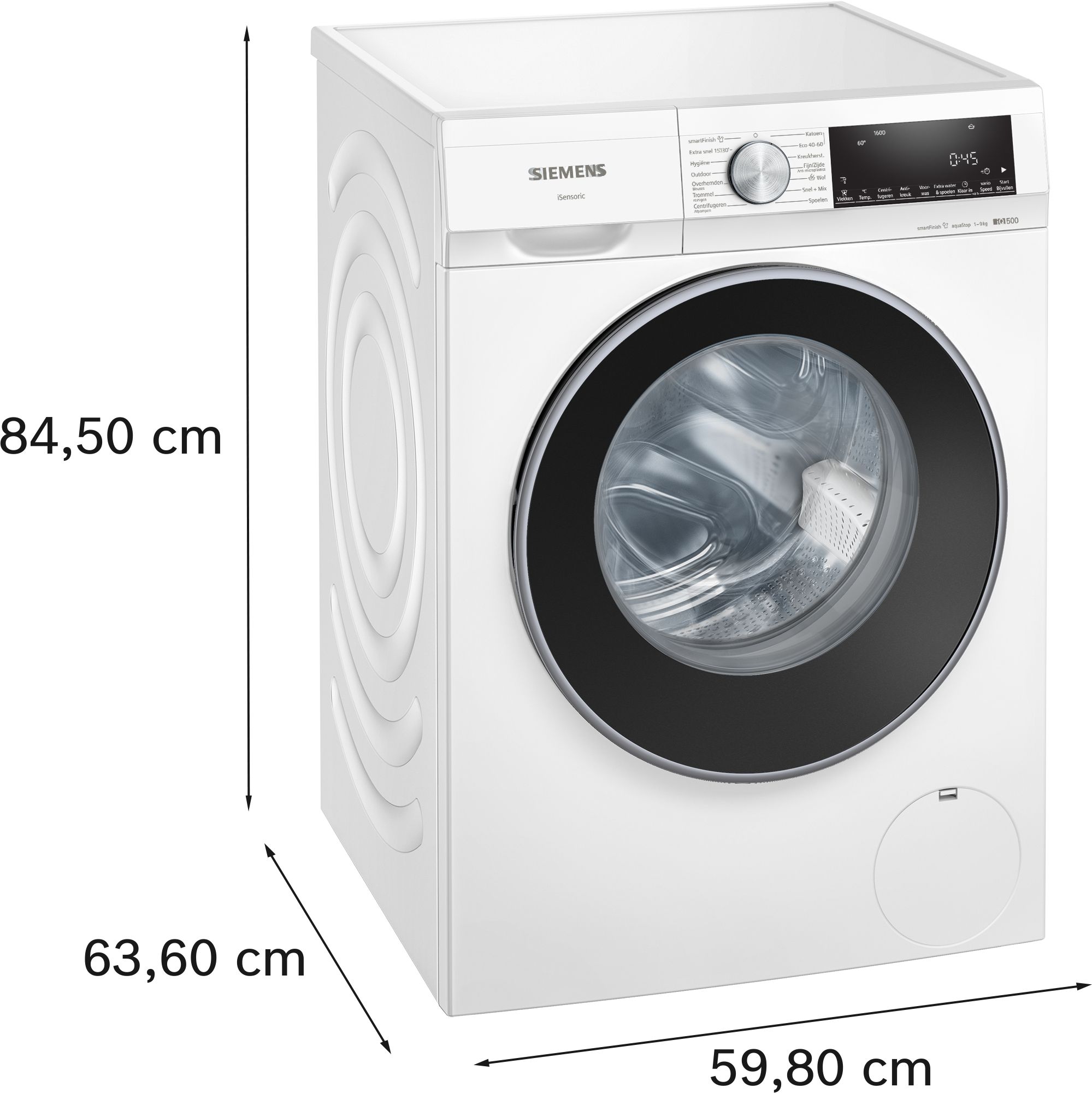 Siemens iQ500 WG46G2ZWNL - Wasmachine - Voorlader - 9 kg - 1600 RPM - Wit