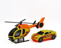 Tachan Helikopter + Reddingsauto Licht En Geluid Stadshelden Oranje Kinderen