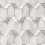 A.S. Création 3D Betonlook Behang Industrieel Wit Grijs