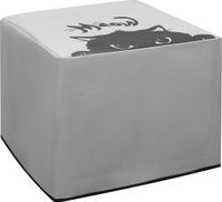 kwmobile hoes geschikt voor Brother DCP-L2530DW / L2550DN / MFC-L2710DN / L2750DW - Beschermhoes voor printer - Cover in grijs / zwart - Kat Meow design