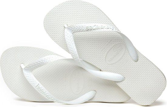 Havaianas Top Unisex Slippers - White - Size 33/34