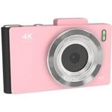 Aiorber Nieuwe camera voor kinderen, 4K HD digitale camera, retro CCD-camera, voor studenten, kinderen, roze