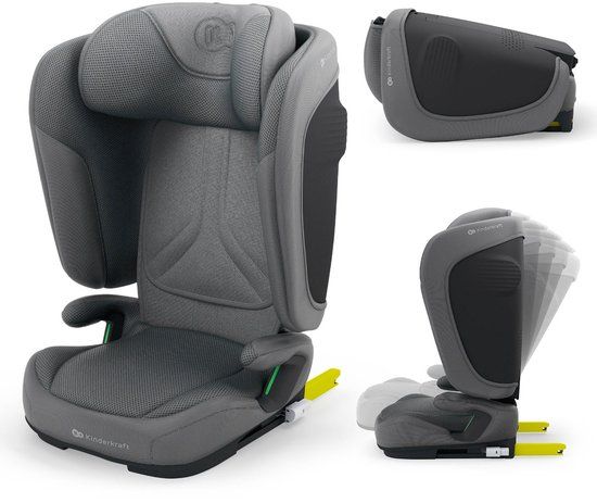 Kinderkraft UNITY 2 Autostoel – 100-150 cm – Met Isofix – Groep 2/3 – Grijs