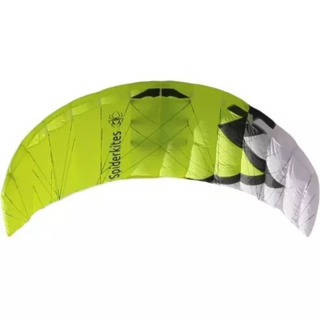 Spiderkites tweelijnsmatrasvlieger Wasabi 1.5 155 cm geel