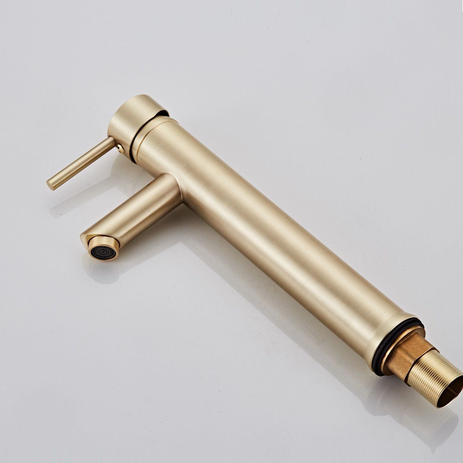 Boss & Wessing Wastafelkraan Gold Verhoogd Geborsteld Messing Mat Goud