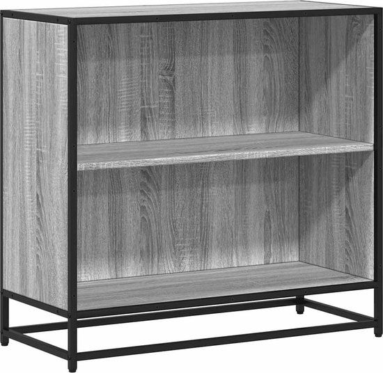vidaXL Boekenkast 80,5x35x76 cm bewerkt hout grijs sonoma eikenkleurig