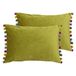 Paoletti Fiesta Twin Pack Polyester Gevulde Kussens, Bamboe/Multi, 35 x 50cm