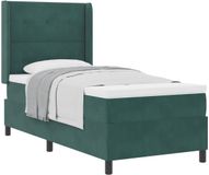 vidaXL Boxspring bed met hoofdeinde Donkergroen 80 x 200 cm Fluweel