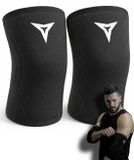 Breaking Limits Elbow Sleeves 7MM - Elbow Wraps - Elleboog Brace voor Powerlifting, Fitness & Crossfit - 2 Stuks - Maat S - Zwart