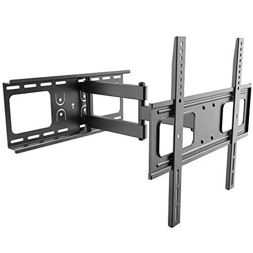 RICOO TV muurbeugel TV zwenkbaar kantelbaar voor 32 - 55 inch, universele tv-beugel S3744, televisiehouder voor muur, muurbeugel televisie 55 inch + tot 50 kg met max. VESA 400x400 mm