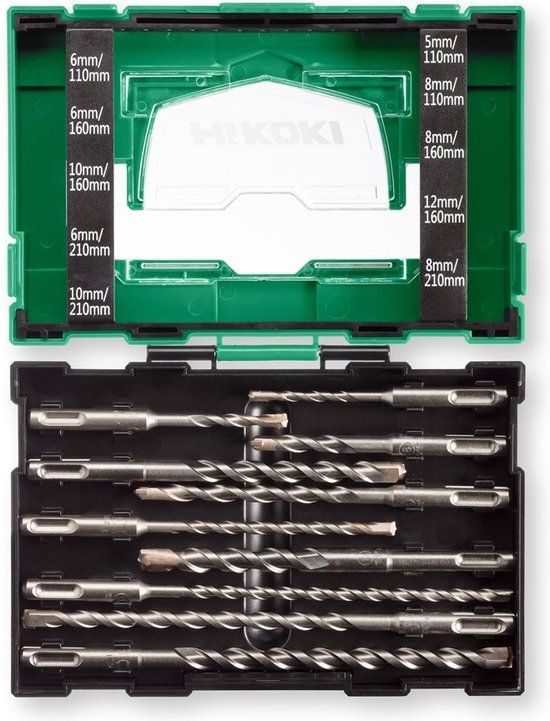 HiKOKI 10-delige SDS-PLUS borenset (BOX III) - 40030030