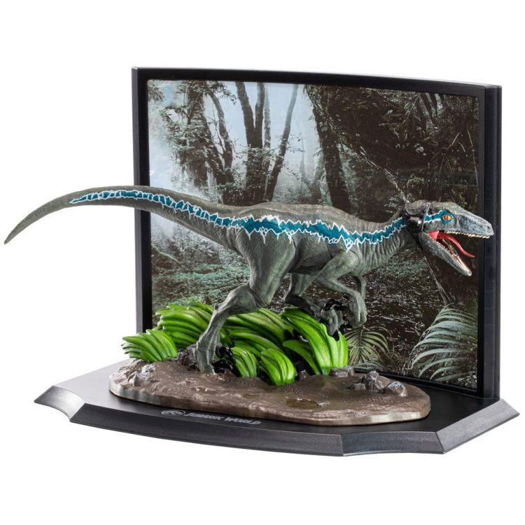 Noble Collection Jurassic World: Velociraptor Blue Diorama Decoration