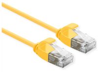 Roline UTP Data Center Patchkabel Cat.6A (Class EA), LSOH, extra dun, geel, 0,15 m