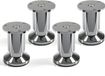Sotech 4 stuks meubelvoet Alpha, chroom gepolijst, belastbaar tot 250 kg, hoogte: 80 mm verstelbaar
