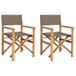 vidaXL Regisseursstoel 100% Polyester Massief Teak