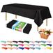 ZIMPLEWARE Zwart standaard wegwerp plastic feesttafelkleed [6-pak] 54 x 108 inch rechthoekige tafelhoes voor binnen en buiten gebruik