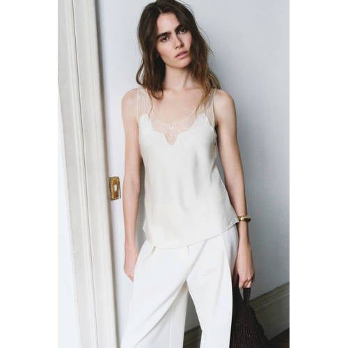Mango Top 'REIA' lichtbeige