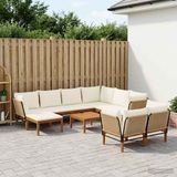 vidaXL Massief acaciahout & touw Naturel Tuinbank