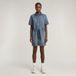 G-Star Easy Short Jumpsuit Wmn Dames Coton Faded Blue Mist