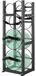 Étagère pour bouteilles de réfrigérant - Étagère pour bouteilles - Capacité 2 bouteilles de 13,6 kg + 3 petites bouteilles - Dimensions 32,5 x 33 x 119,7 cm - Supports inclus - Pour réfrigérant et gaz