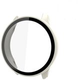 Strap-it PC Beschermhoes met Gehard Glas (Beige) – Sterke case met geïntegreerde screenprotector – volledige bescherming – geschikt voor Garmin Vivomove Trend