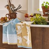 Coucke - L'envolée - Theedoek van katoenen jacquard met print 50 x 75 cm