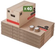 pack & move Pack and Move - Set 40 Premium Verhuisdozen - 60 x 30 x 30 cm - Max. 30KG - Herbruikbaar - Versterkte Handgrepen