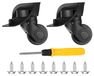 Roues de remplacement pour valise, noir, set de 2