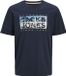 JACK & JONES JJCOLTON PHOTOPRINT TEE SS CREW NECK T-shirt Homme Bleu Coton S