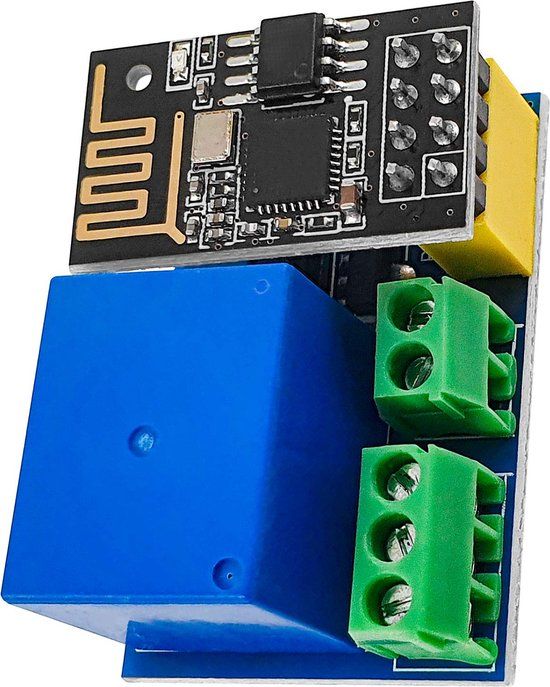 AZDelivery ESP8266-01S Wlan WiFi-Module 5V met Relais-Adapter (opvolger van ESP01) compatibel met Arduino Inclusief E-Book!