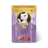 KITTY Cat Paté eend, 6 x 85 g, natvoer voor katten, graanvrij kattenvoer met taurine, zalmolie en groenlipmossel, compleet voer met een hoog vleesgehalte, Made in Germany