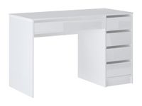 Vente-unique Bureau met 5 lades - Glanzend wit - JENEMI
