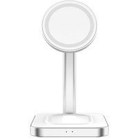 Force Power Draadloze Oplaadstandaard - QI, 2 zones + netadapter - 15 Watt (USB-C) - wit