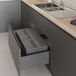 Poubelle avec couvercle pour tiroir, 20/9 litres, anthracite