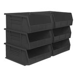 Akro-Mils 30235 Plastic Storage Stacking Hanging Akro Bin, 11 inch door 5 inch, Zwart, Case van 6