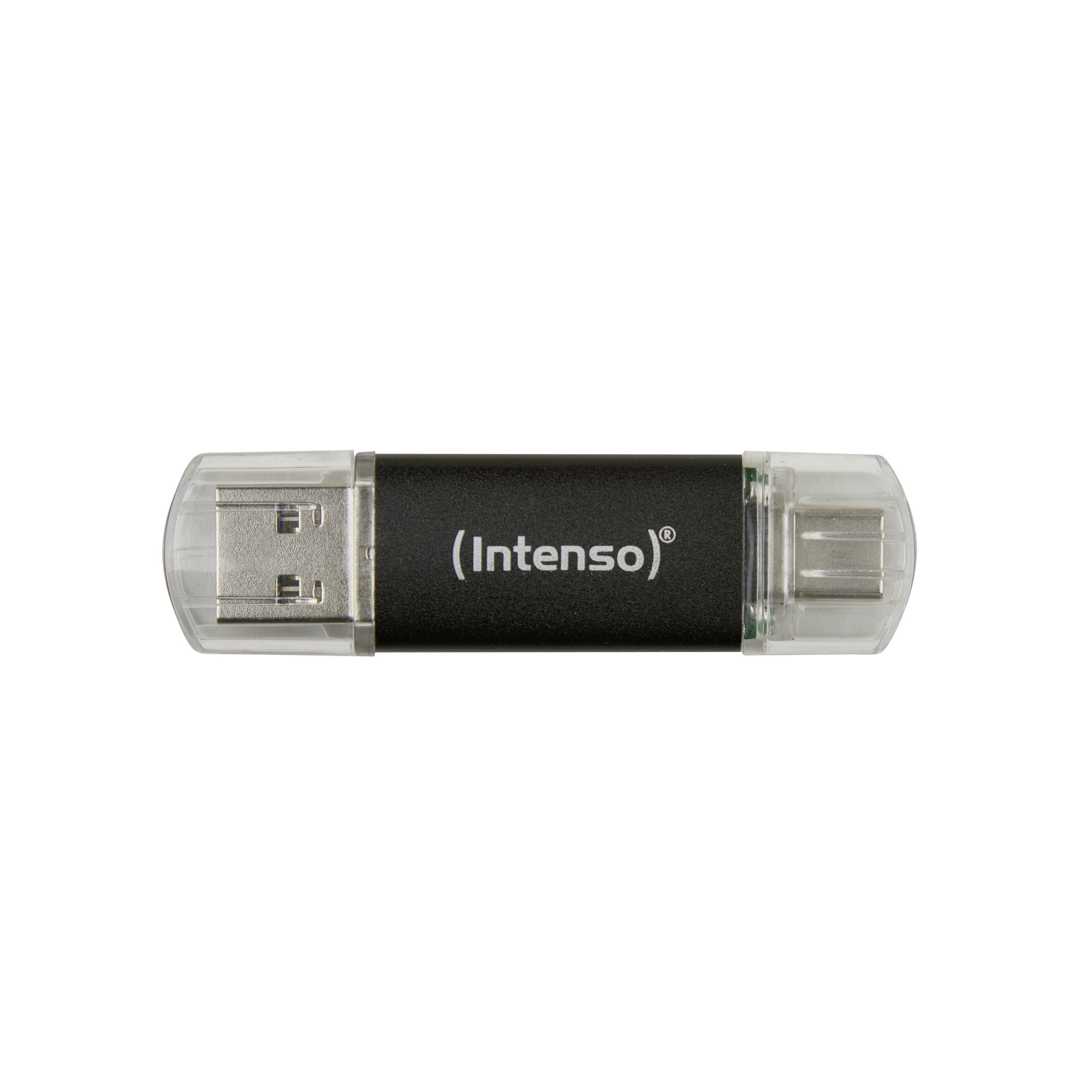 Intenso Twist Line USB-stick 64GB - USB-A en USB-C 3.2 Gen 1 - Antraciet