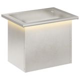 VidaXL Plantenbak met led zilver 30 x 40 x 30 cm roestvrij staal