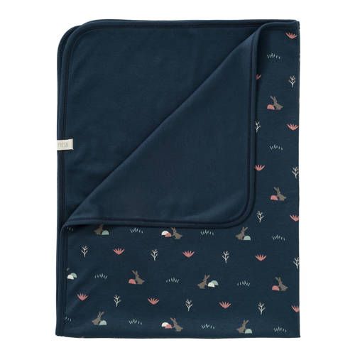 Fresk Baby Swaddle Blanket 80x100 cm - Rabbit Mood Indigo