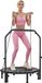 Trampoline de fitness - Mini-trampoline avec poignée réglable - 102 cm - Cadre en acier - Pliable - Entraînement cardio - Bleu