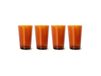 HKliving Verre à thé 70 s glassware 20 cl, lot de 4 Ambré brun