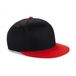 Beechfield Zwart met rode kinder baseball cap