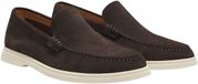 BOSS Sienne Loafer Slip-On Schoenen Heren Donkerbruin Suède