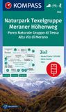 Carta KOMPASS Wanderkarte 043 Naturpark Texelgruppe, Meraner Höhenweg, Parco Naturale Gruppo di Tessa, Alta Via di Merano 1:25.000