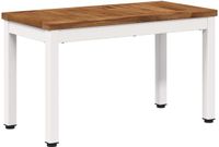 vidaXL Salontafel Natuurlijk en Wit 60,5 x 30 x 36 cm