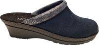 Rohde 2459 Dames Instappers Blauw Dierenprint Textiel Maat 43